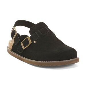 CUSHIONAIRE Suede Brooklyn Slingback Clogs